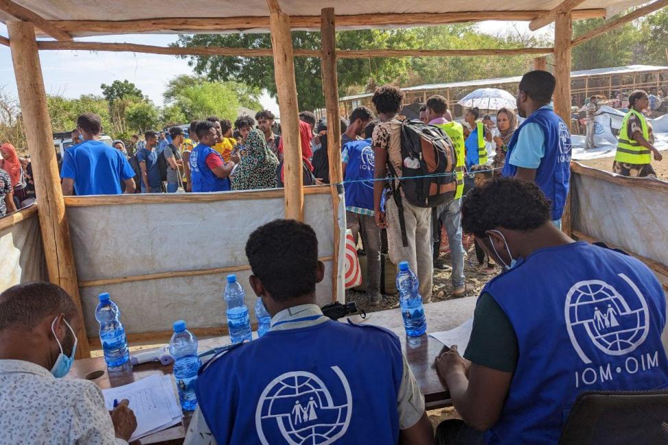 Thousands of people have arrived at Metema, the border town between Sudan and Ethiopia, since fighting in Sudan erupted on 15 April 2023. Photo: IOM 2023