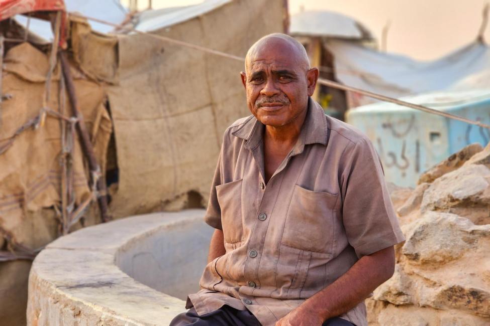 Ali, originally from Khartoum, is now forced to sleep in the open air in Northern Sudan. Shelter is among the most pressing needs for millions displaced by the violence. Photo: IOM Sudan/Noory Taha