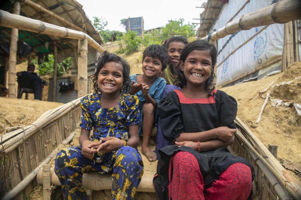 Rohingya refugee children in Cox’s Bazar. IOM/Abdullah Al Mashrif, 2019. 