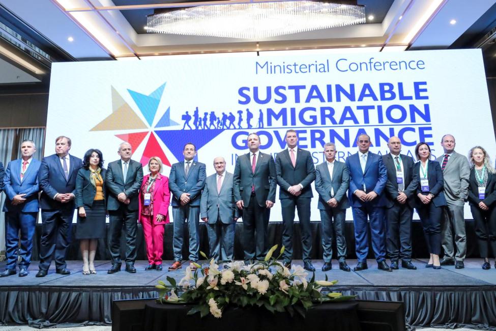 IOM Director General, António Vitorino joined Western Balkan Representatives during the Sustainable Migration Governance Ministerial Conference in Skopje. Photo: IOM
 
