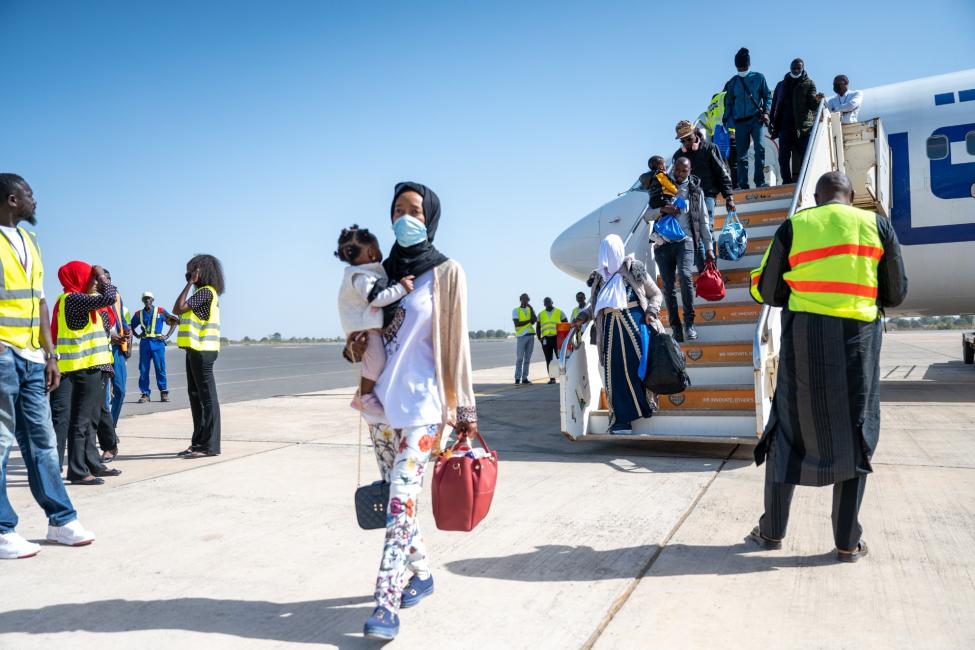 Since 2017, over 3,300 Gambians have benefitted from IOM's Voluntary Humanitarian Return (VHR) programme from Libya. Photo :IOM/Robert Kovacs