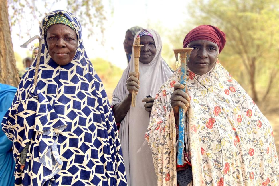 IOM has been supporting a women-led agricultural site in Ouallam, Niger, which has managed to improve production and promote more opportunities for the local community.  
Photo: Safa Msehli @ IOM Niger 2022
